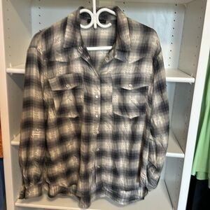Plaid Button-Up Shirt